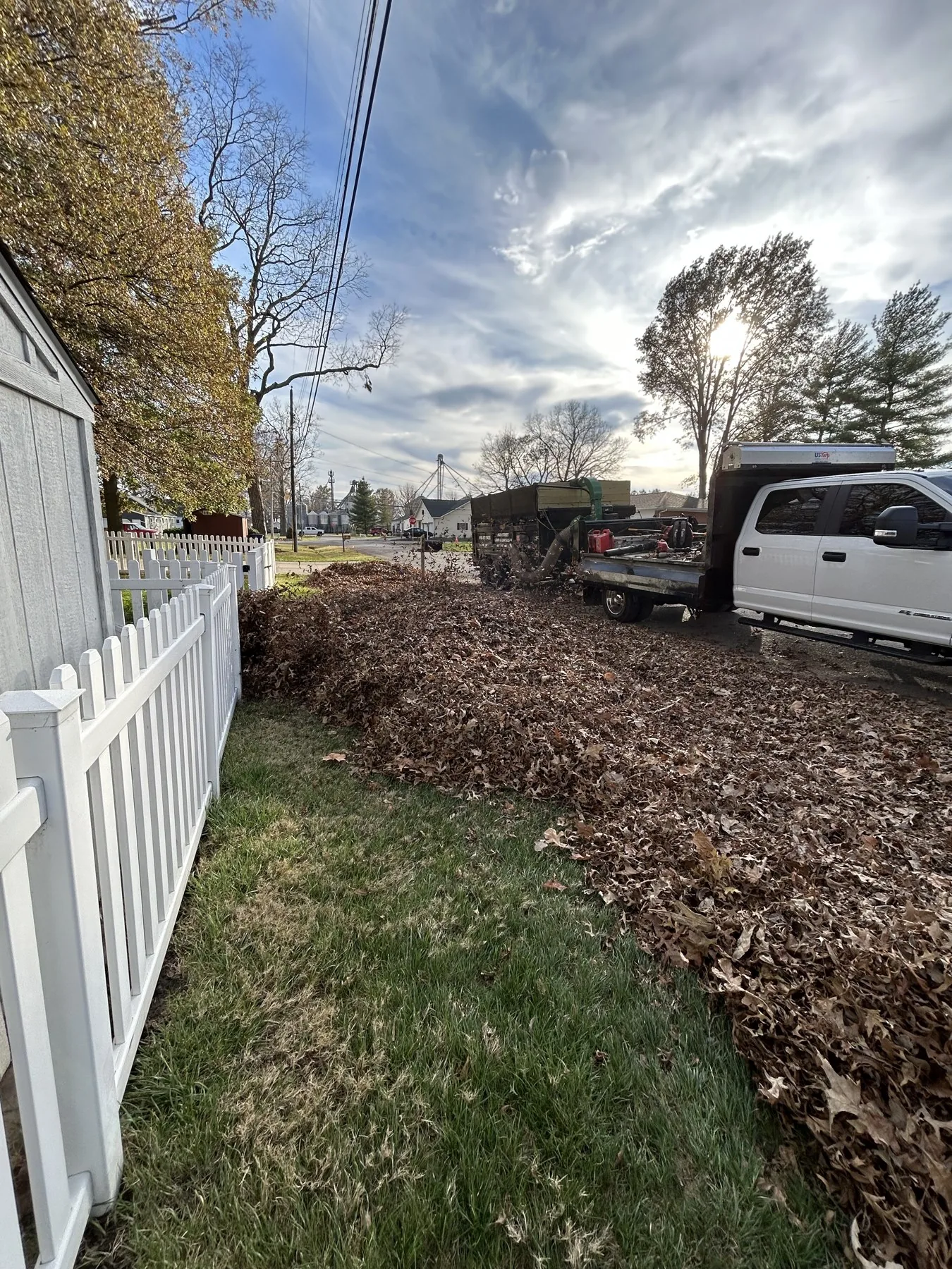 Seasonal cleanup and debris removal on a rural property
