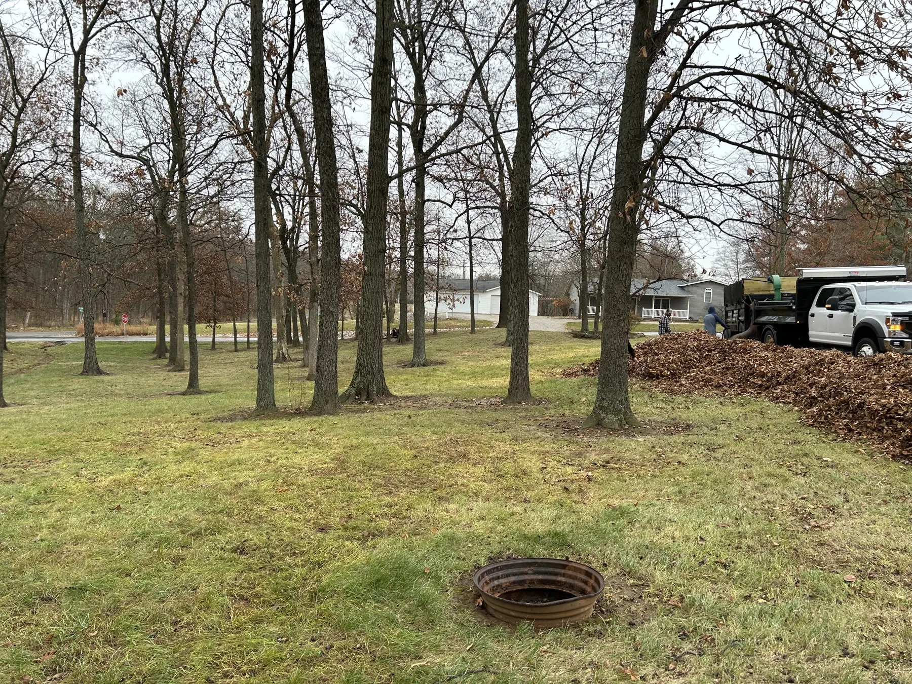 Fall leaf and property cleanup by Main Street Lawn & Landscape