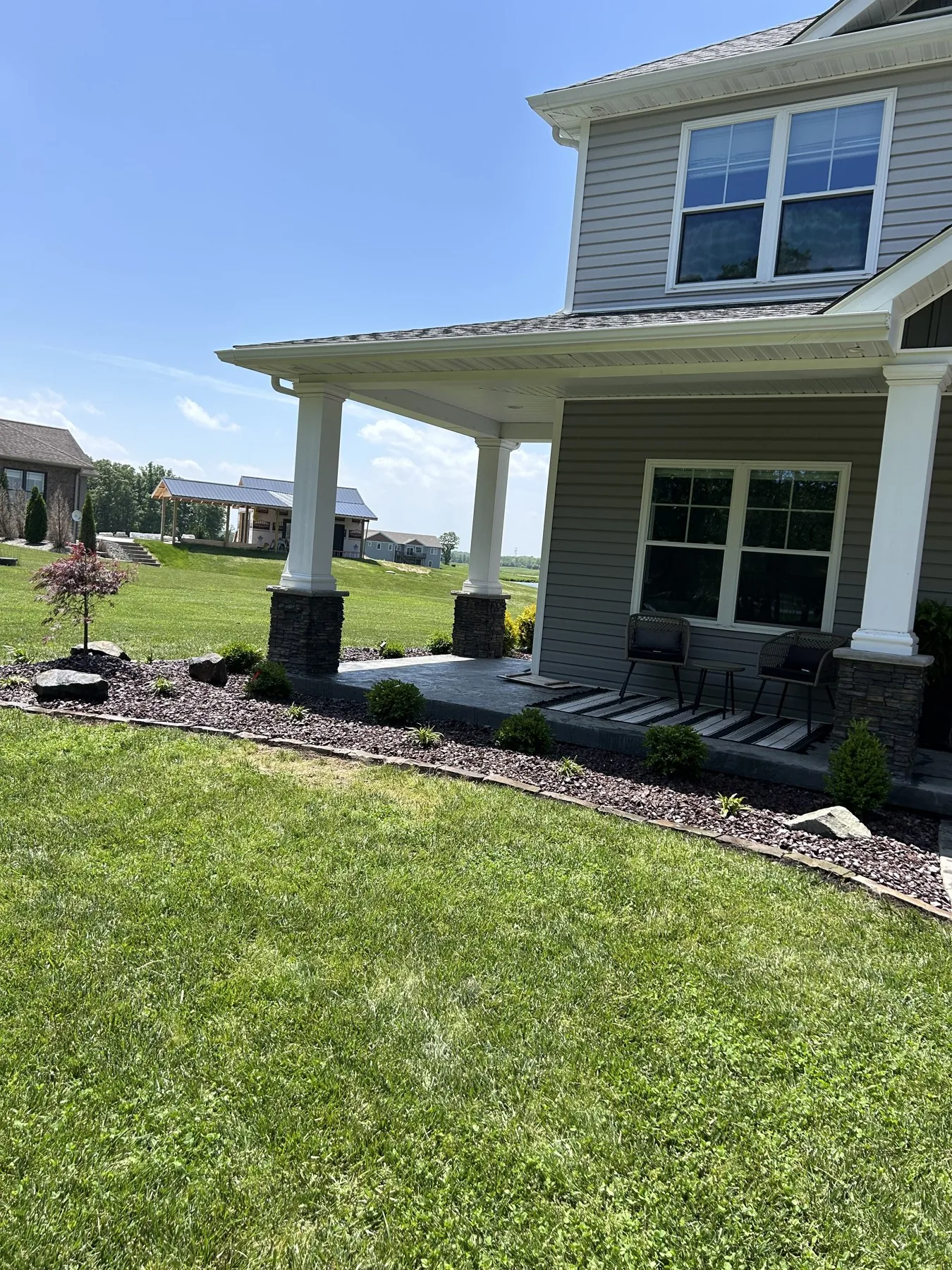 Landscaping and planting bed work by Main Street Lawn & Landscape in Illinois