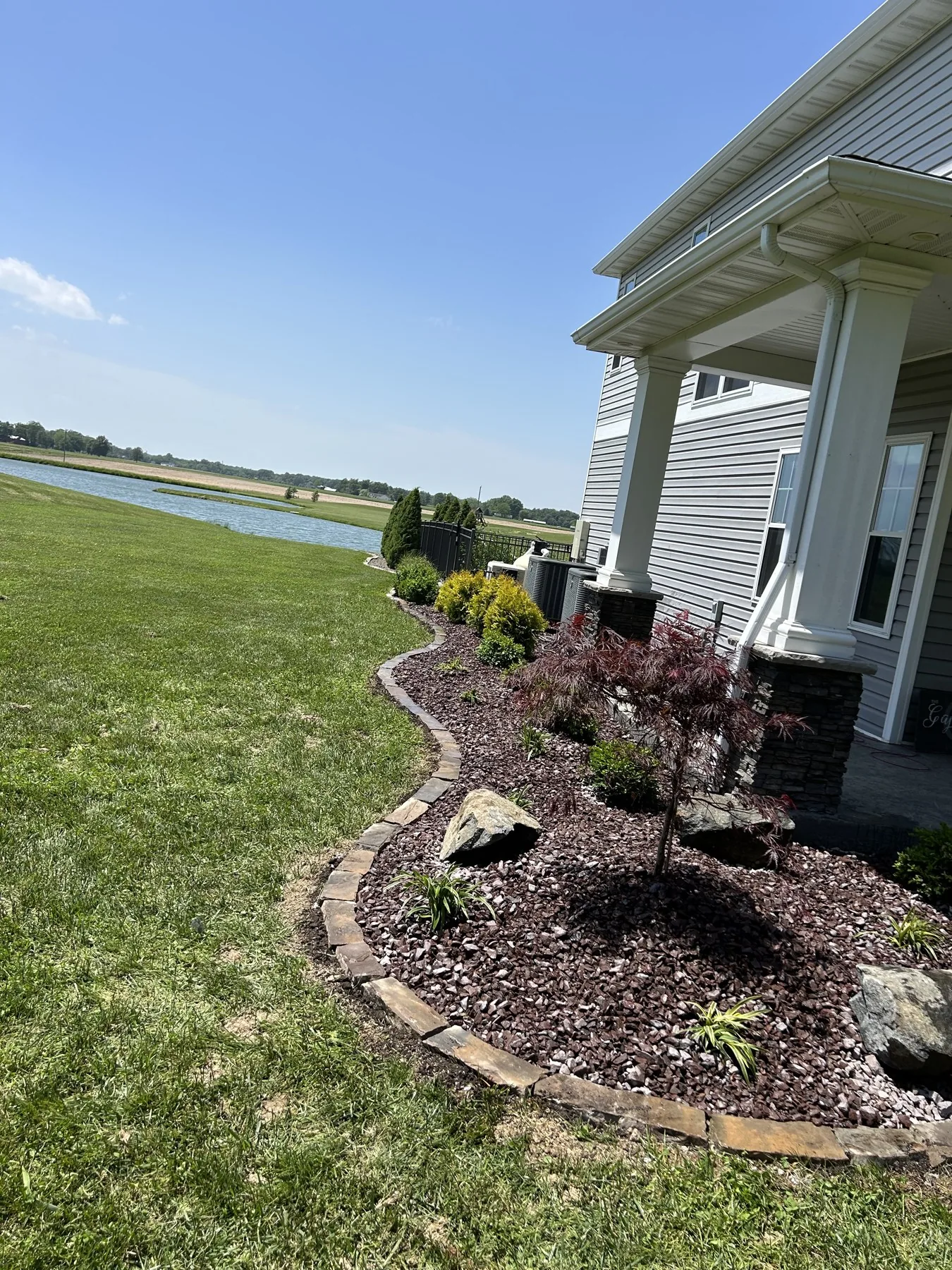 Landscaping and planting bed work by Main Street Lawn & Landscape in Illinois